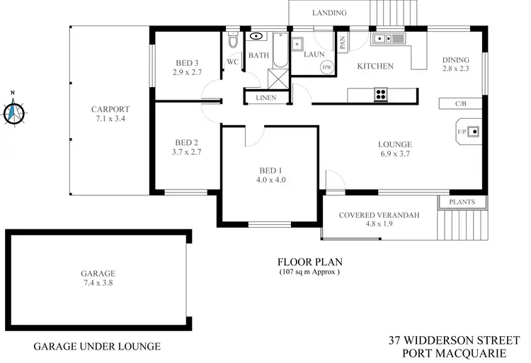 Floorplan of Homely house listing, 37 Widderson Street, Port Macquarie NSW 2444