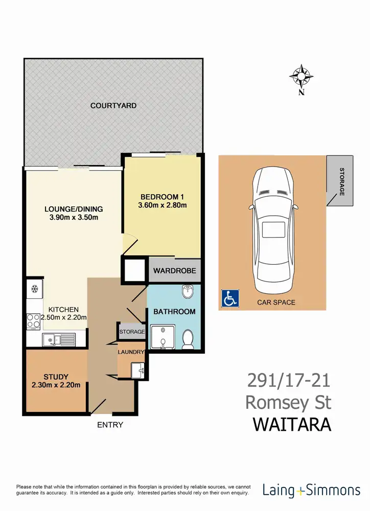 Floorplan of Homely apartment listing, 291/17-21 Romsey Street, Waitara NSW 2077
