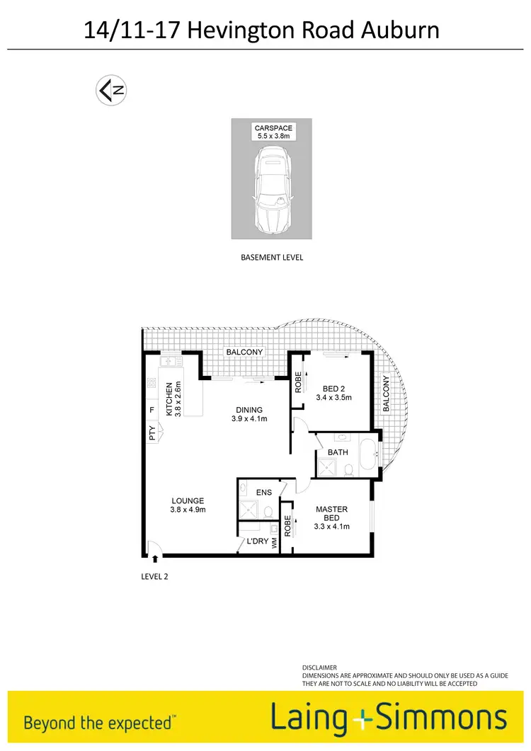 Floorplan of Homely unit listing, 14/11-17 Hevington Road, Auburn NSW 2144