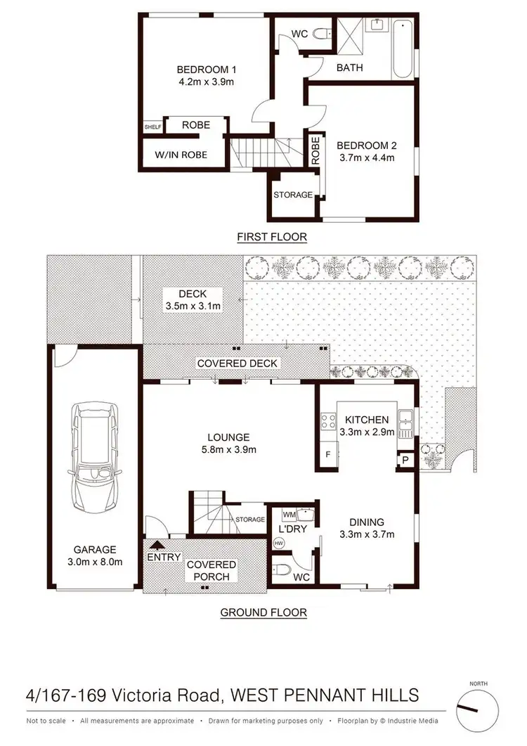 Floorplan of Homely townhouse listing, 4/167-169 Victoria Road, West Pennant Hills NSW 2125