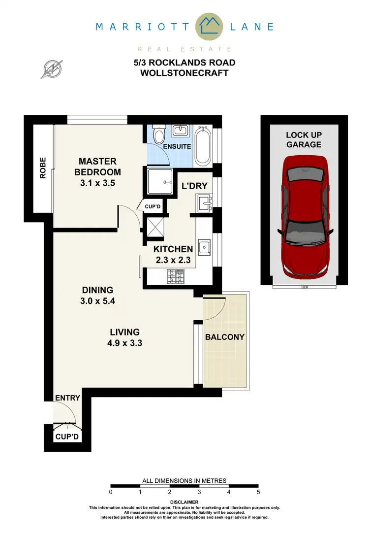 Floorplan of Homely unit listing, 5/3 Rocklands Road, Wollstonecraft NSW 2065
