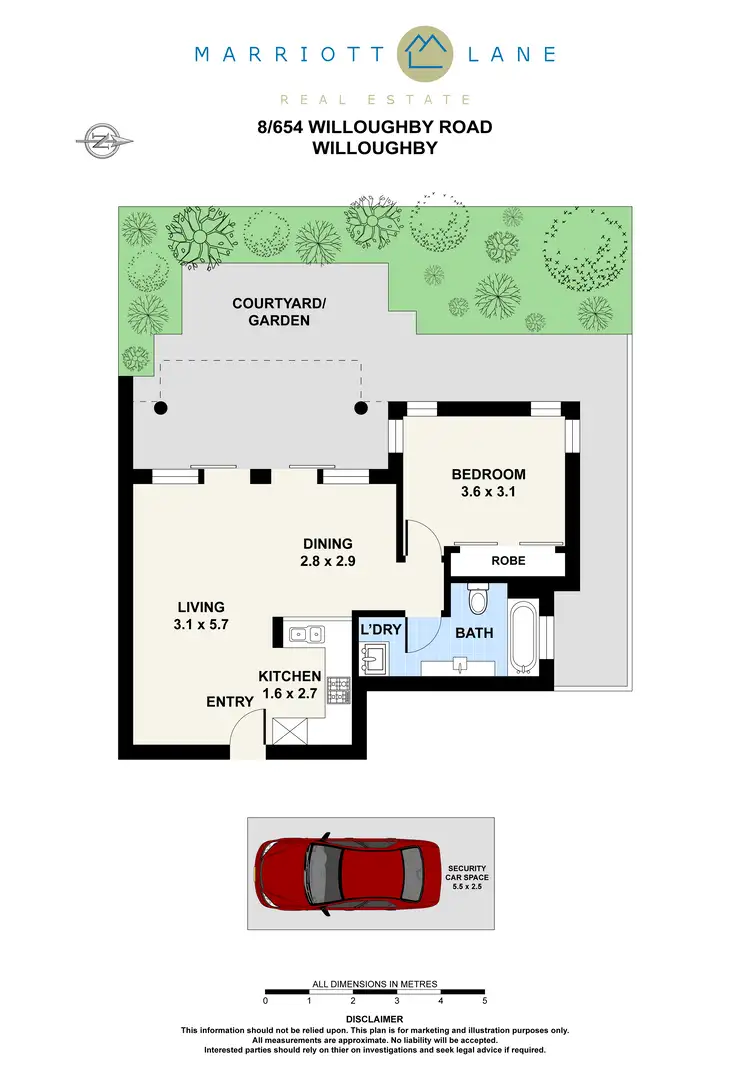 Floorplan of Homely apartment listing, 8/654 Willoughby Road, Willoughby NSW 2068