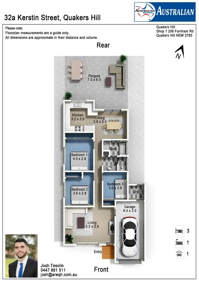 Floorplan of Homely house listing, 32a Kerstin Street, Quakers Hill NSW 2763