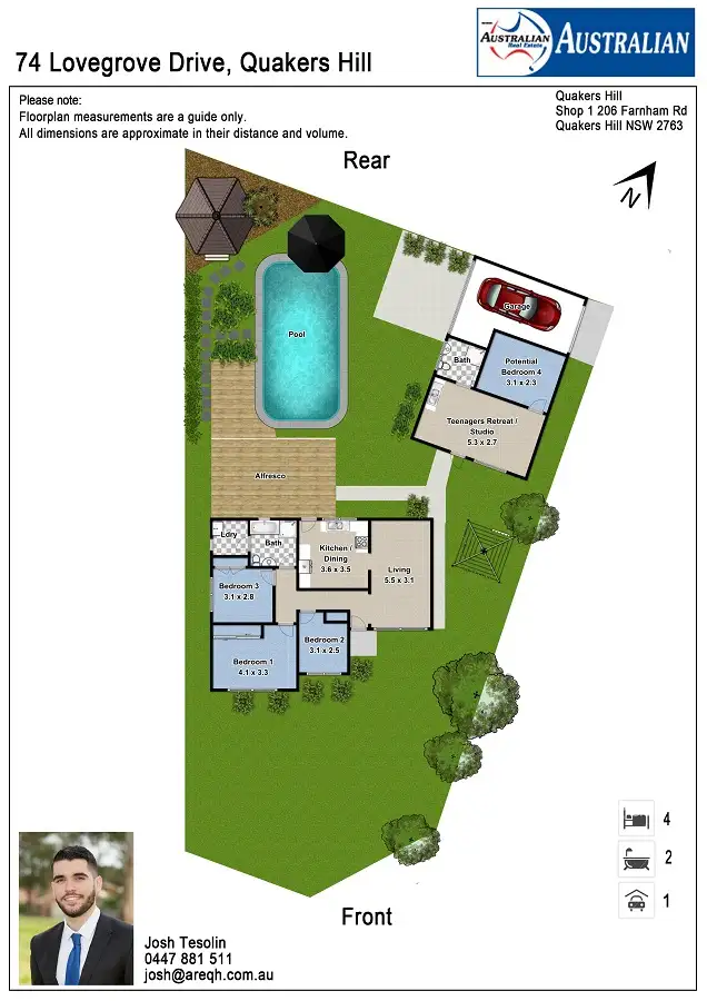 Floorplan of Homely house listing, 74 Lovegrove Drive, Quakers Hill NSW 2763