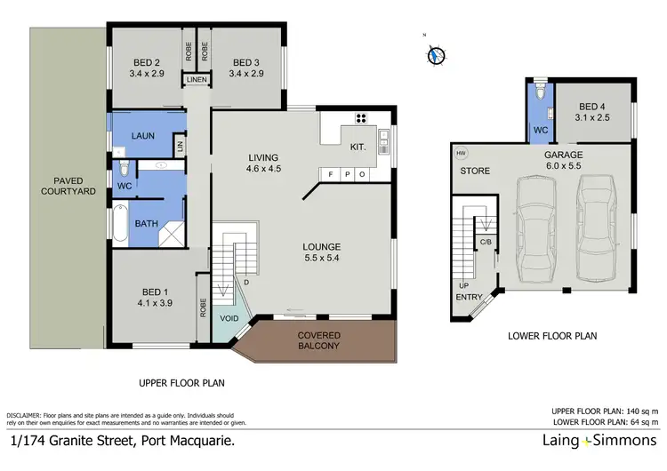 Floorplan of Homely townhouse listing, 1/174 Granite Street, Port Macquarie NSW 2444
