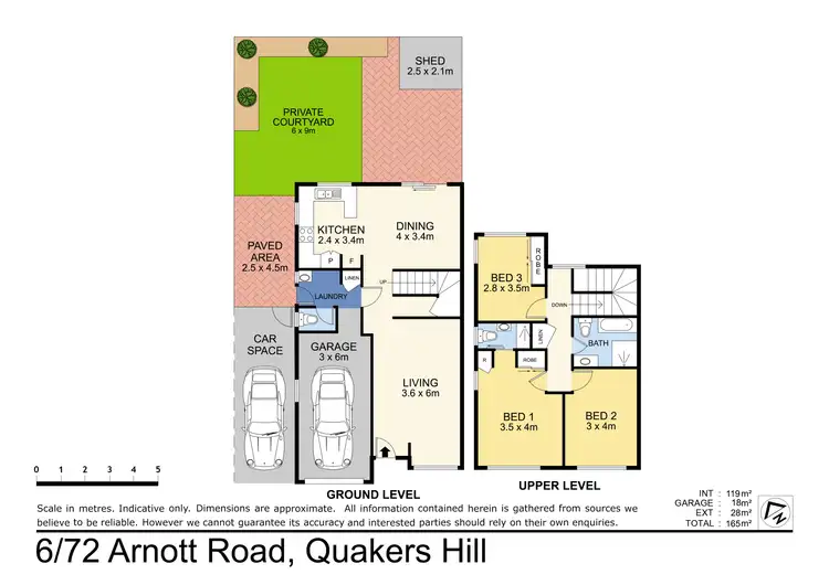 Floorplan of Homely townhouse listing, 6/72 Arnott Road, Quakers Hill NSW 2763