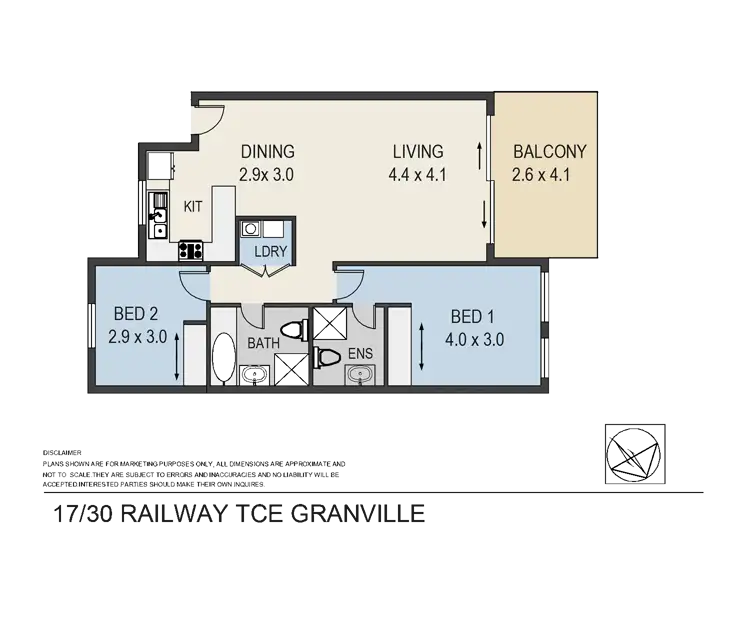 Floorplan of Homely unit listing, 17/30-44 Railway Terrace, Granville NSW 2142