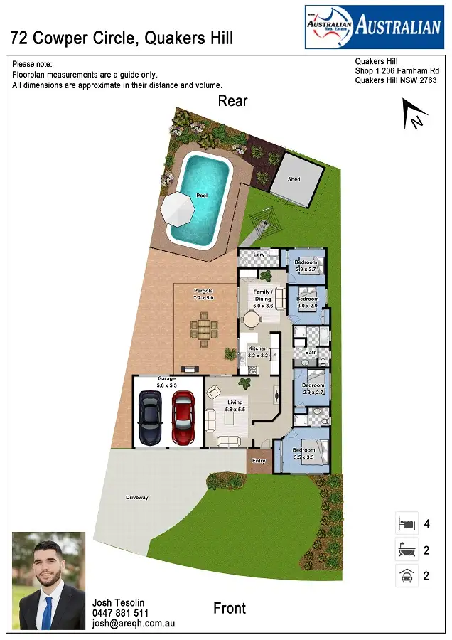 Floorplan of Homely house listing, 72 Cowper Circle, Quakers Hill NSW 2763