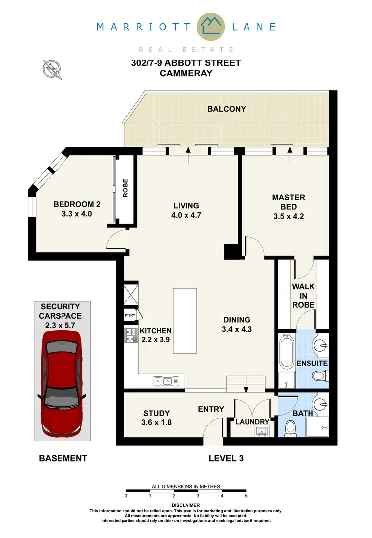 Floorplan of Homely apartment listing, 302/7-9 Abbott Street, Cammeray NSW 2062
