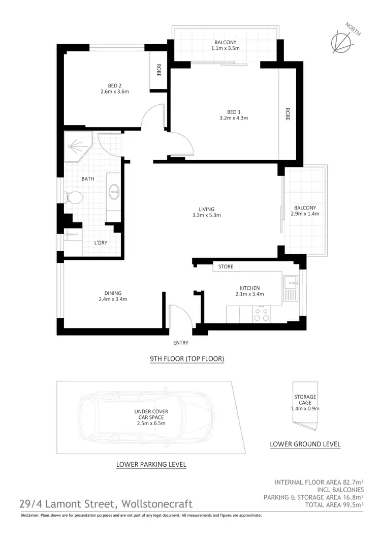 Floorplan of Homely apartment listing, 29/4 Lamont Street, Wollstonecraft NSW 2065