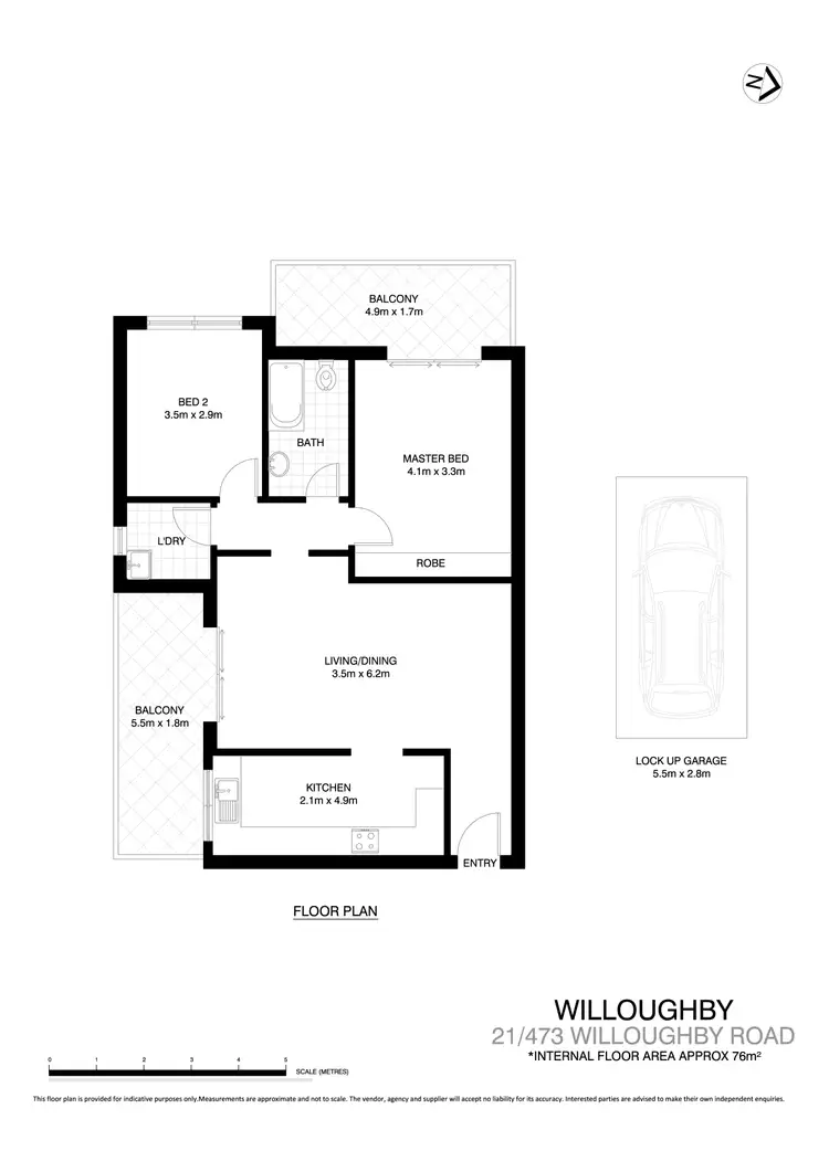 Floorplan of Homely apartment listing, 21/473 Willoughby Road, Willoughby NSW 2068