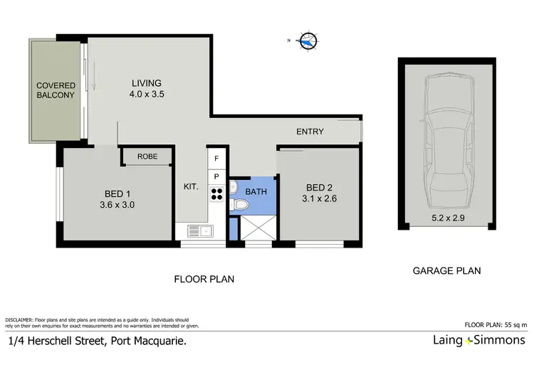 Floorplan of Homely unit listing, 1/4 Herschell Street, Port Macquarie NSW 2444