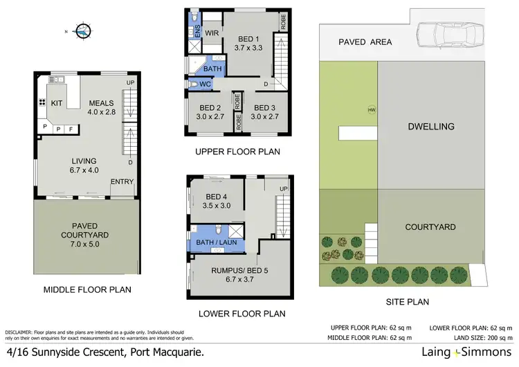 Floorplan of Homely townhouse listing, 4/16 Sunnyside Crescent, Port Macquarie NSW 2444