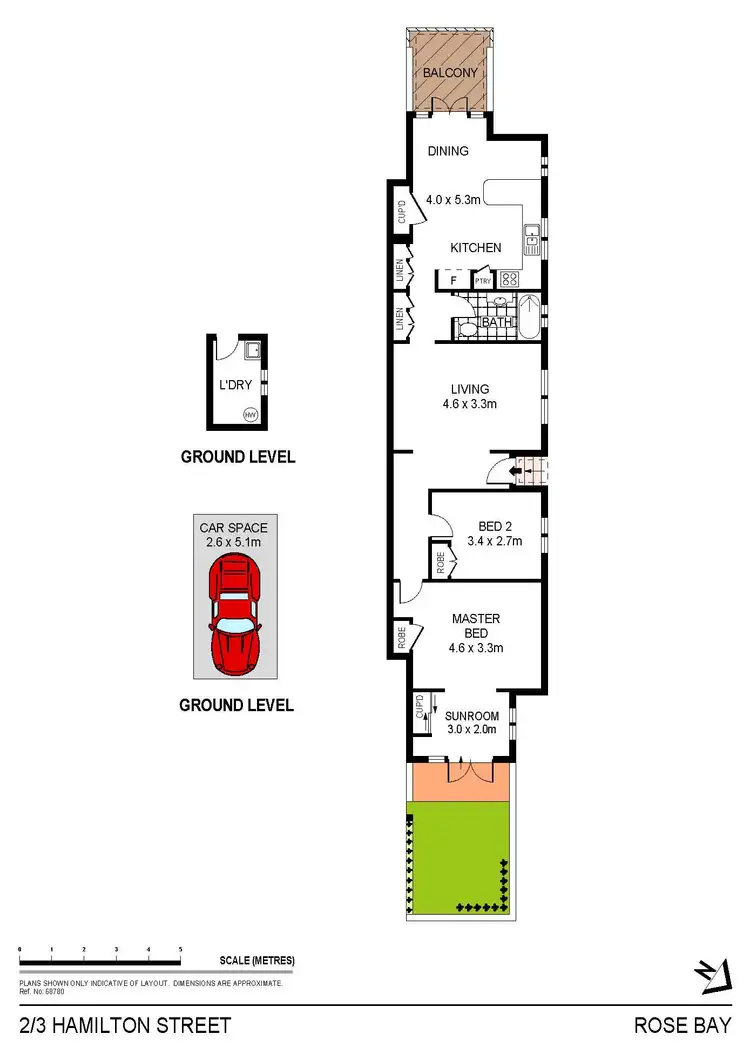 Floorplan of Homely apartment listing, 2/3 Hamilton Street, Rose Bay NSW 2029