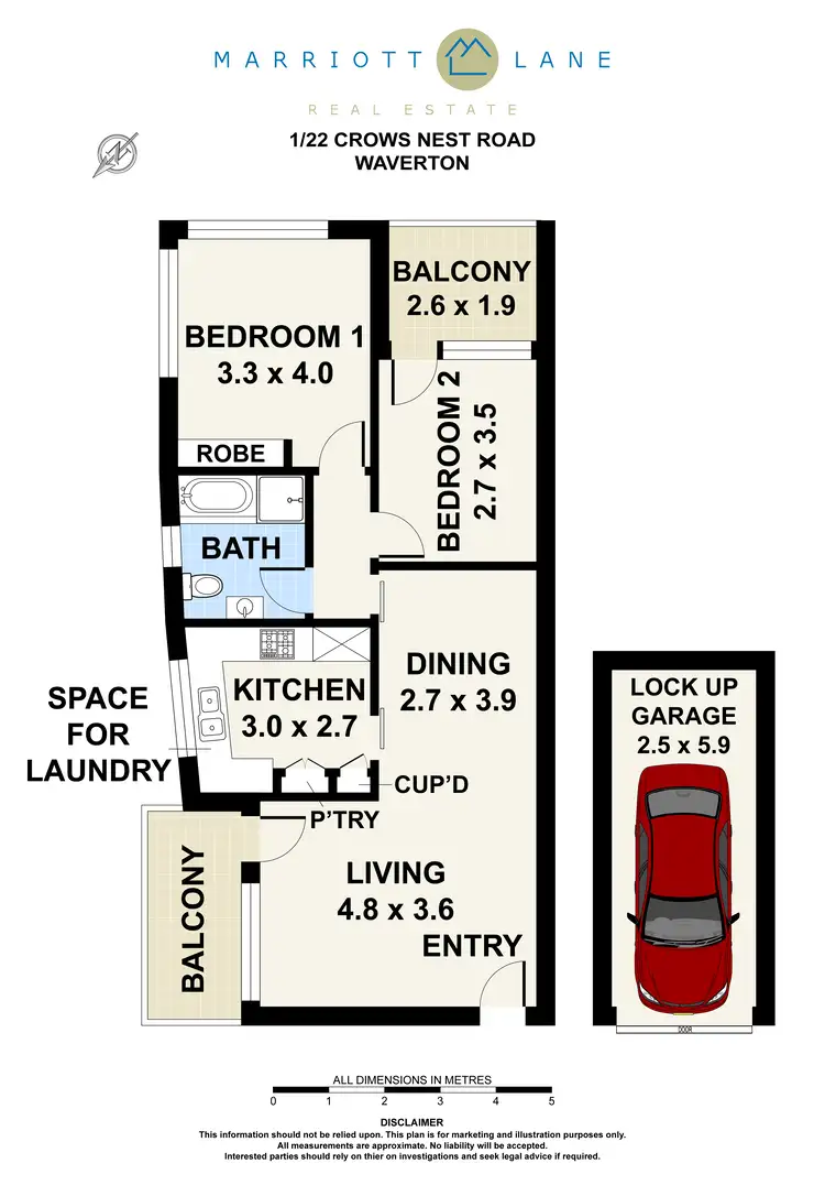 Floorplan of Homely apartment listing, 1/22 Crows Nest Road, Waverton NSW 2060
