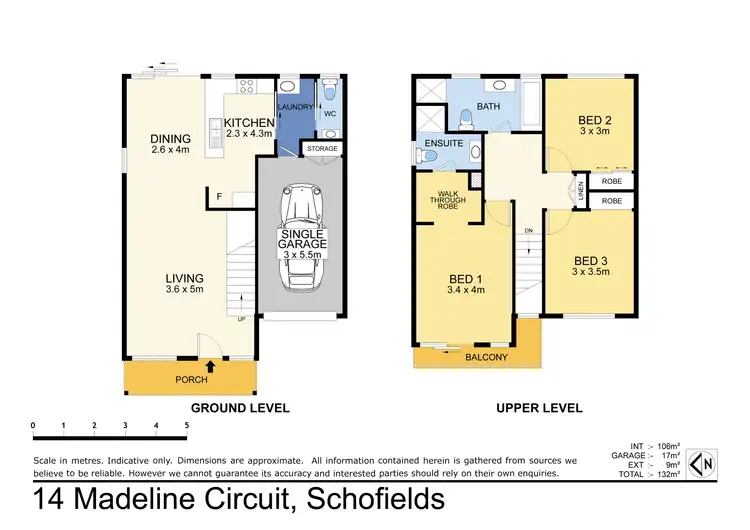 Floorplan of Homely semi-detached listing, 14 Madeline Circuit, Schofields NSW 2762