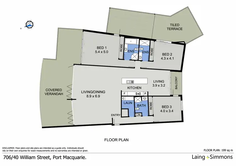 Floorplan of Homely apartment listing, 706/40 William Street, Port Macquarie NSW 2444