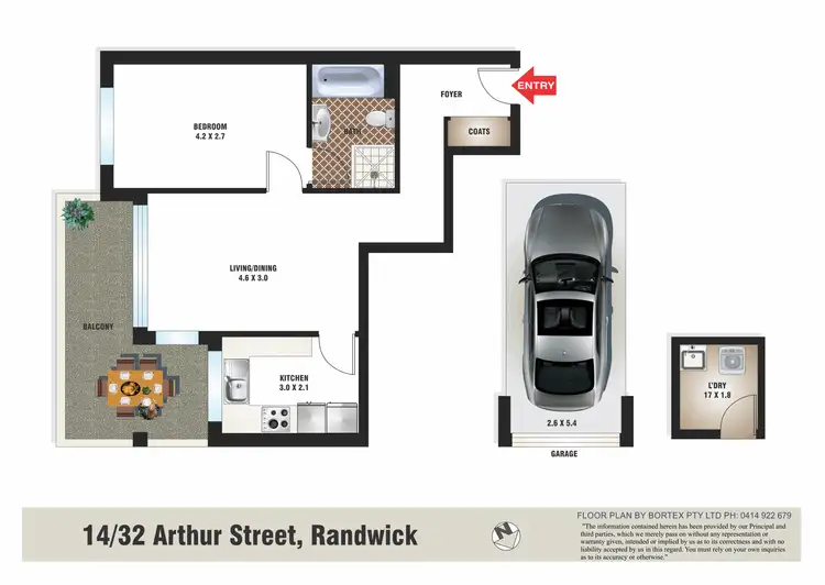 Floorplan of Homely apartment listing, 14/32 Arthur Street, Randwick NSW 2031