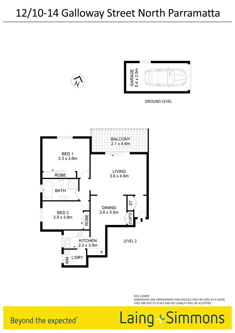 Floorplan of Homely unit listing, 12/10-14 Galloway Street, North Parramatta NSW 2151
