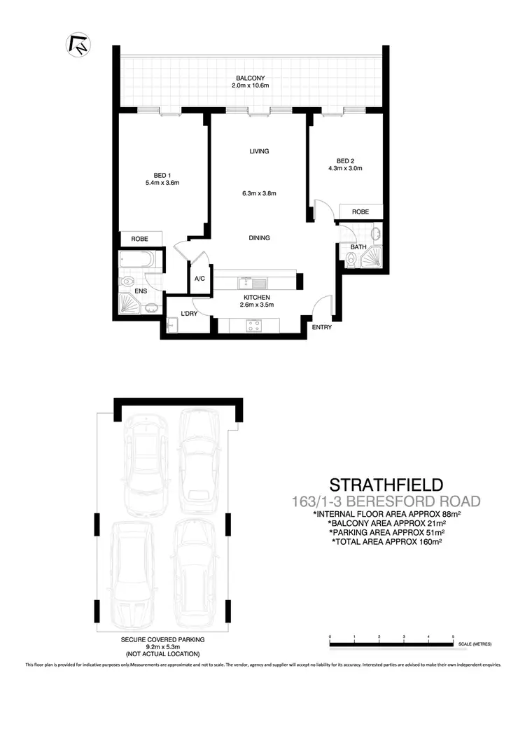 Floorplan of Homely apartment listing, 163/1-3 Beresford Road, Strathfield NSW 2135