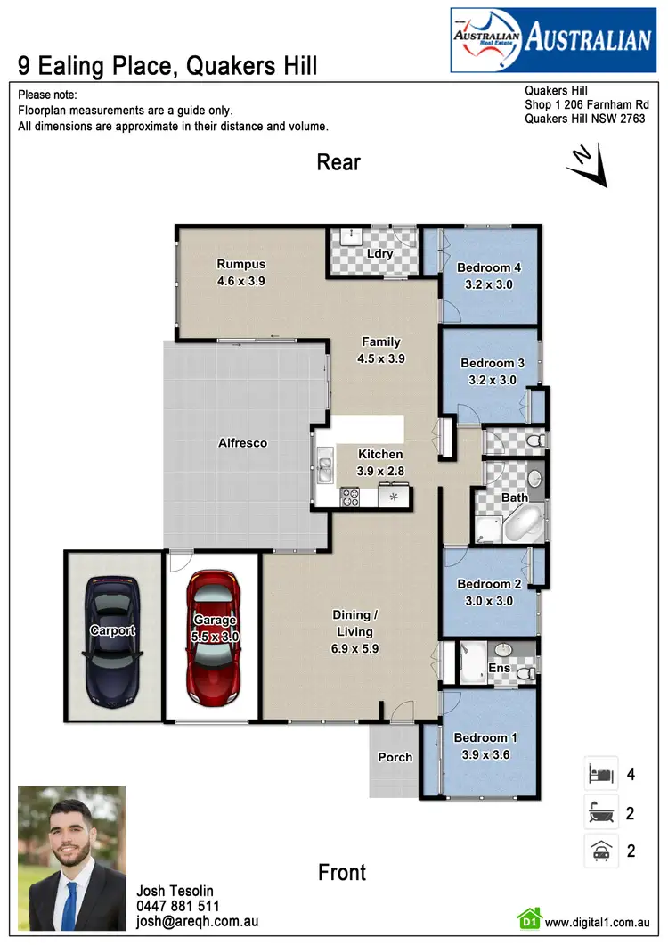 Floorplan of Homely house listing, 9 Ealing Place, Quakers Hill NSW 2763