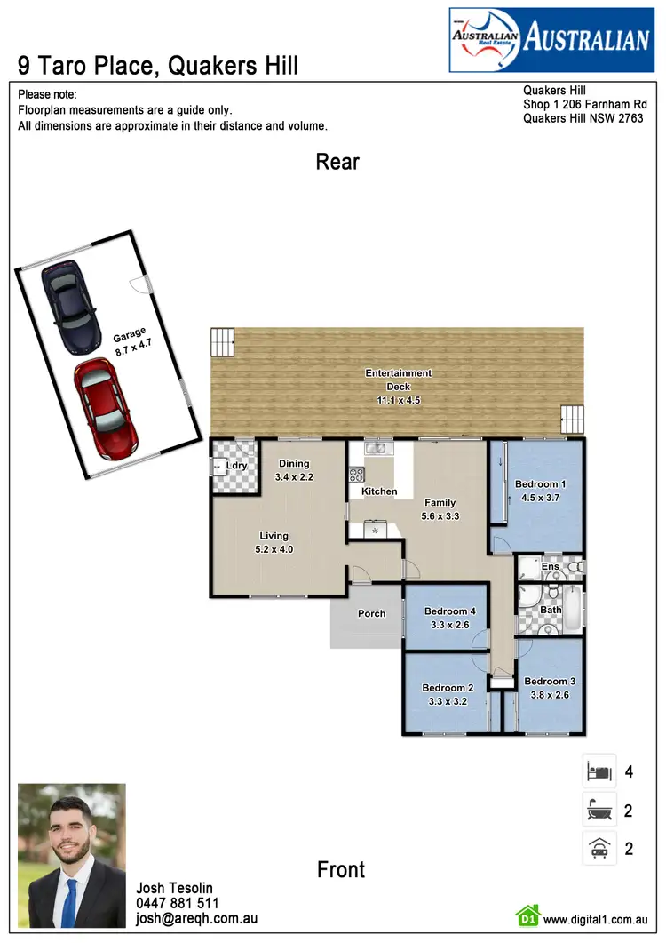 Floorplan of Homely house listing, 9 Taro Place, Quakers Hill NSW 2763