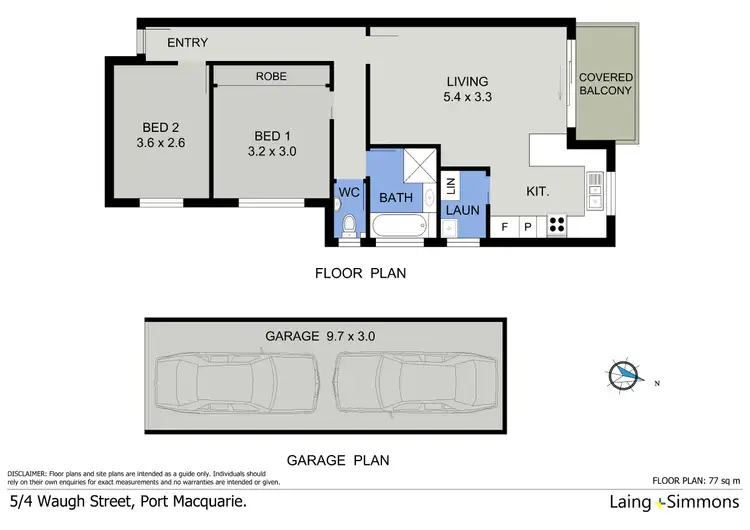Floorplan of Homely unit listing, 5/4 Waugh Street, Port Macquarie NSW 2444