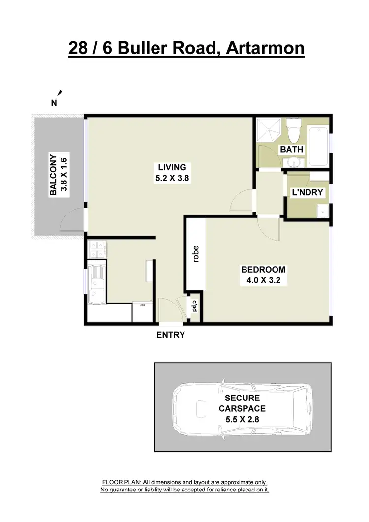 Floorplan of Homely apartment listing, 28/6 Buller Road, Artarmon NSW 2064
