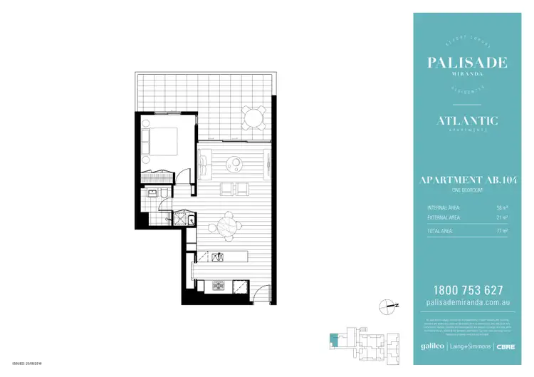 Floorplan of Homely apartment listing, AB104/6 University Rd, Miranda NSW 2228