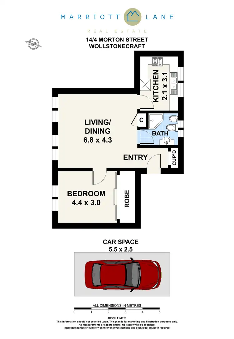 Floorplan of Homely apartment listing, 14/4 Morton Street, Wollstonecraft NSW 2065