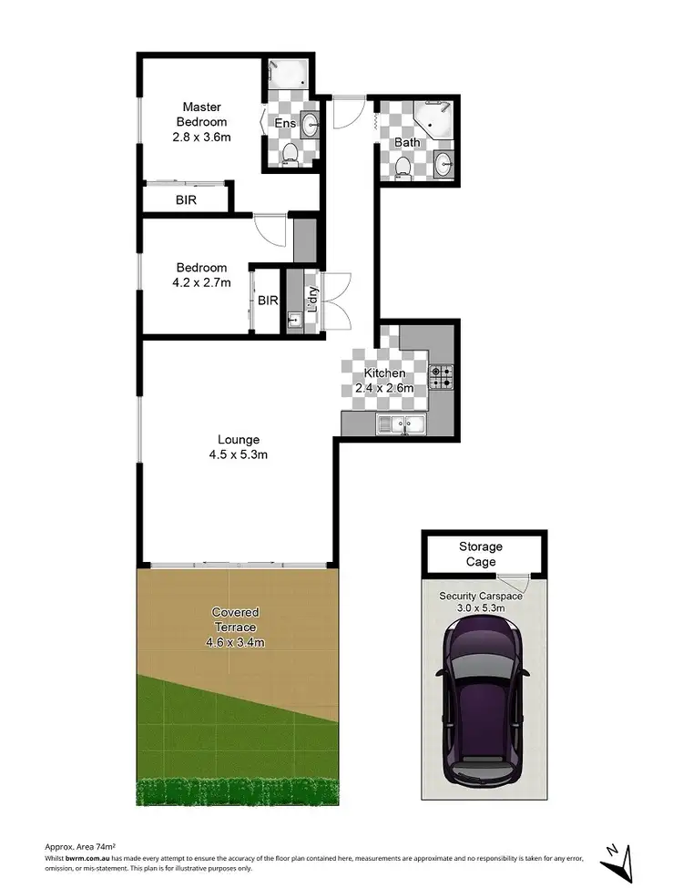 Floorplan of Homely unit listing, 1/36-38 Old Pittwater Road, Brookvale NSW 2100