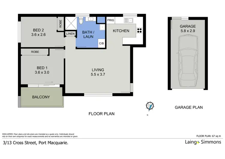 Floorplan of Homely unit listing, 3/13 Cross Street, Port Macquarie NSW 2444