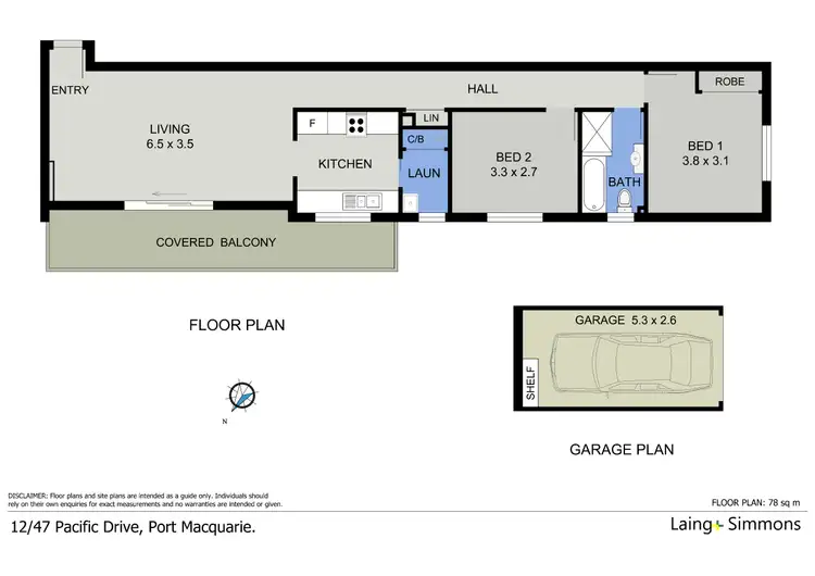 Floorplan of Homely unit listing, 12/47 Pacific Drive, Port Macquarie NSW 2444