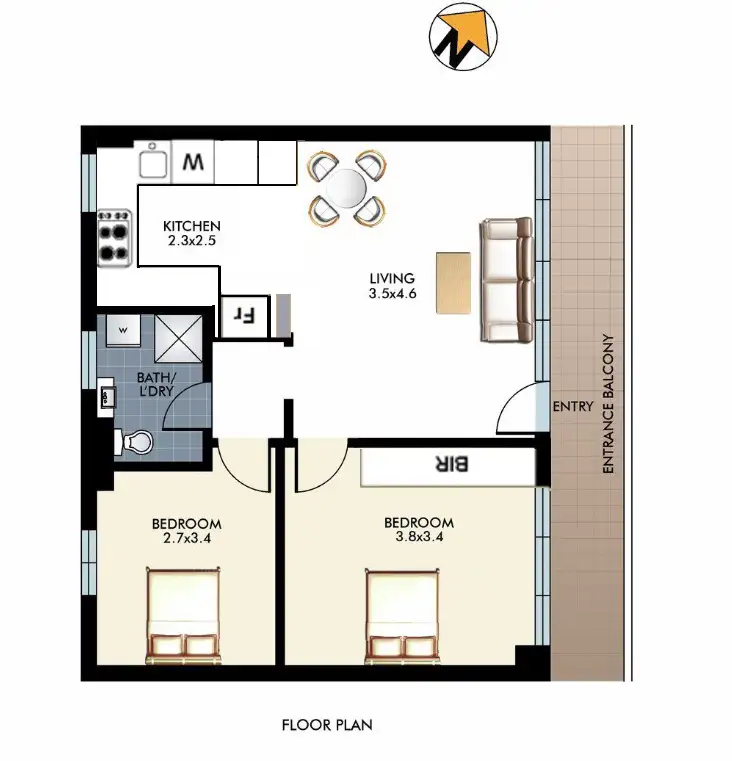 Floorplan of Homely apartment listing, 12/83 Old South Head Road, Bondi Junction NSW 2022
