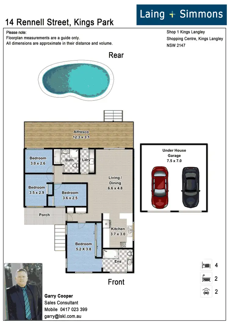 Floorplan of Homely house listing, 14 Rennell Street, Kings Park NSW 2148