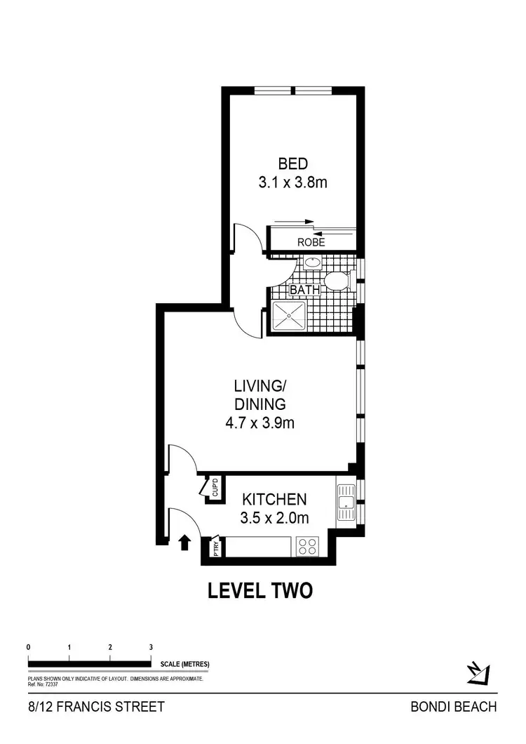Floorplan of Homely apartment listing, 8/12 Francis Street, Bondi Beach NSW 2026