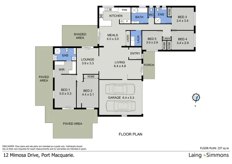 Floorplan of Homely house listing, 12 Mimosa Drive, Port Macquarie NSW 2444