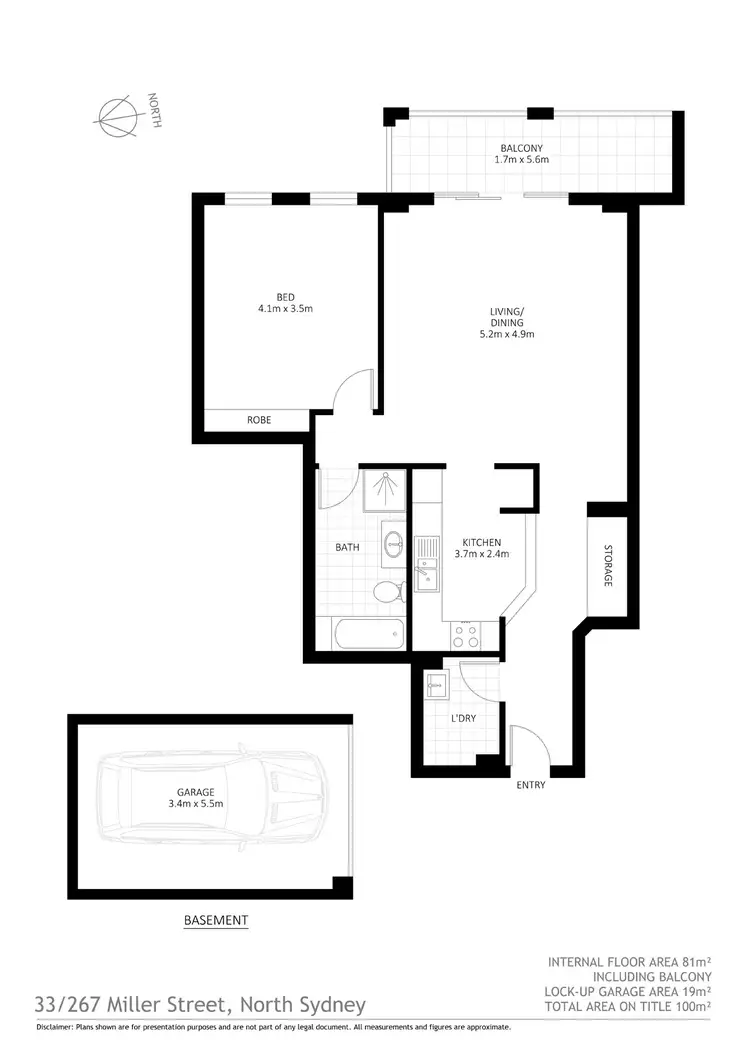 Floorplan of Homely apartment listing, 33/267 Miller Street, North Sydney NSW 2060