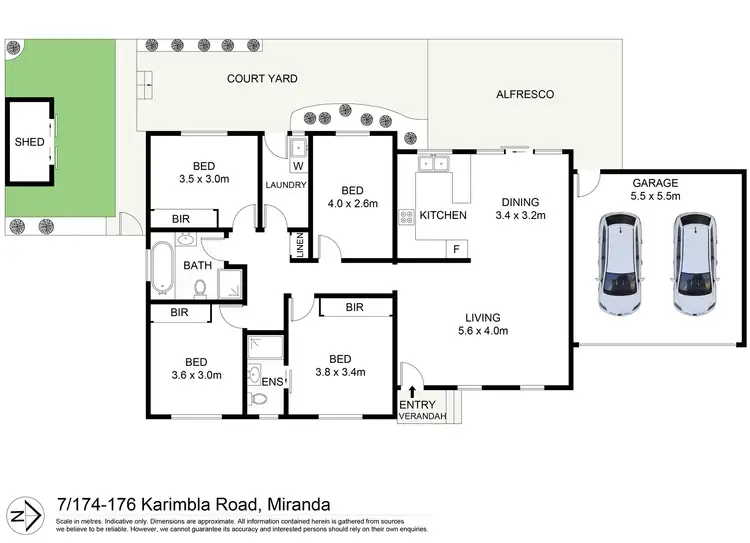 Floorplan of Homely villa listing, 7/174 Karimbla Rd, Miranda NSW 2228
