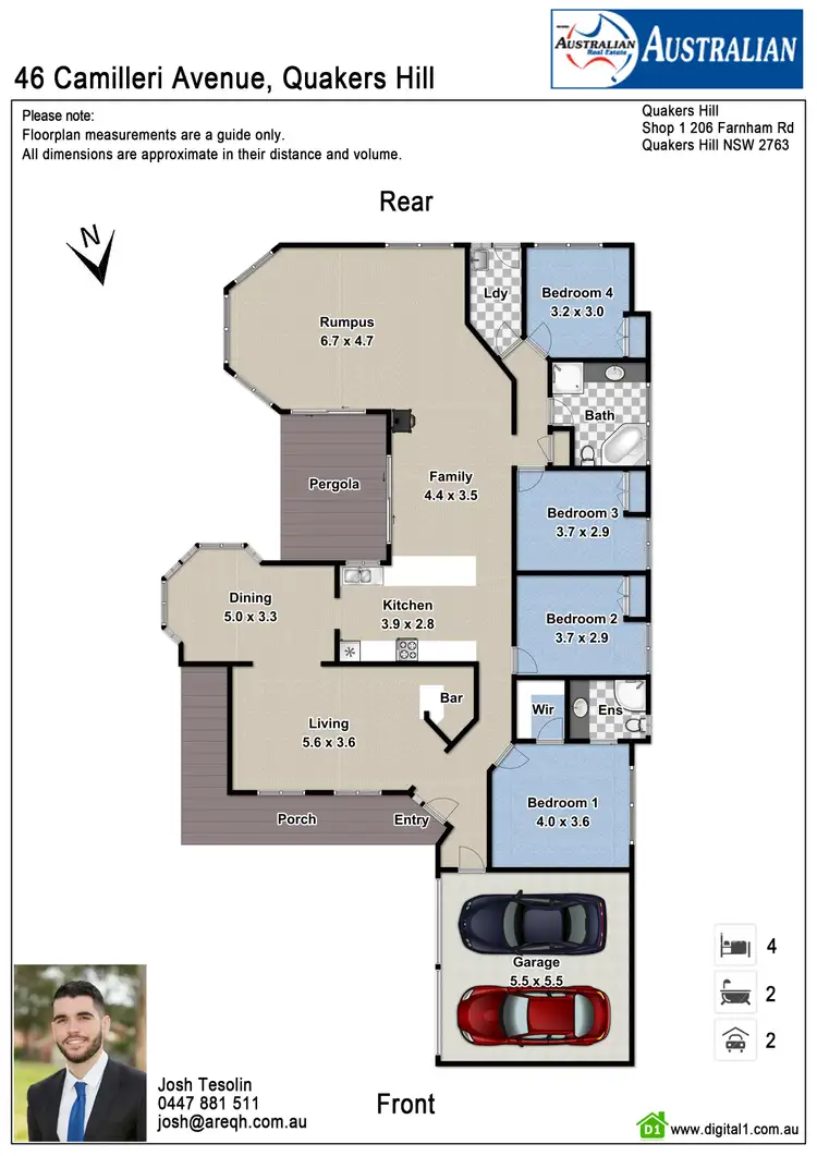 Floorplan of Homely house listing, 46 Camilleri Avenue, Quakers Hill NSW 2763