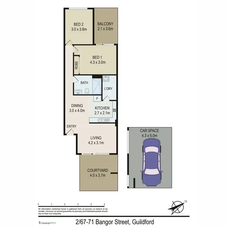 Floorplan of Homely apartment listing, 2/67-71 Bangor Street, Guildford NSW 2161