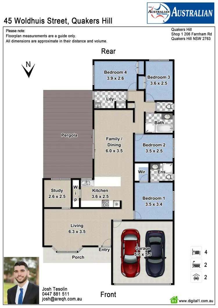 Floorplan of Homely house listing, 45 Woldhuis Street, Quakers Hill NSW 2763