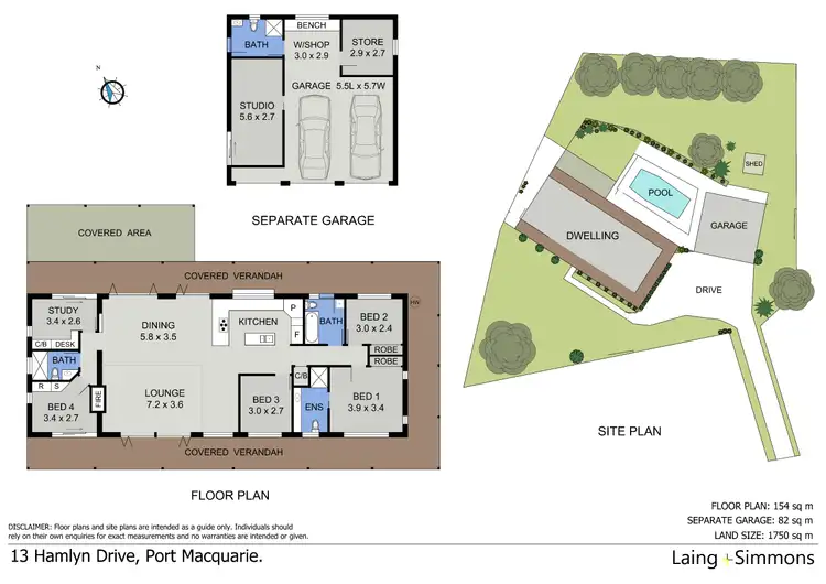 Floorplan of Homely house listing, 13 Hamlyn Drive, Port Macquarie NSW 2444