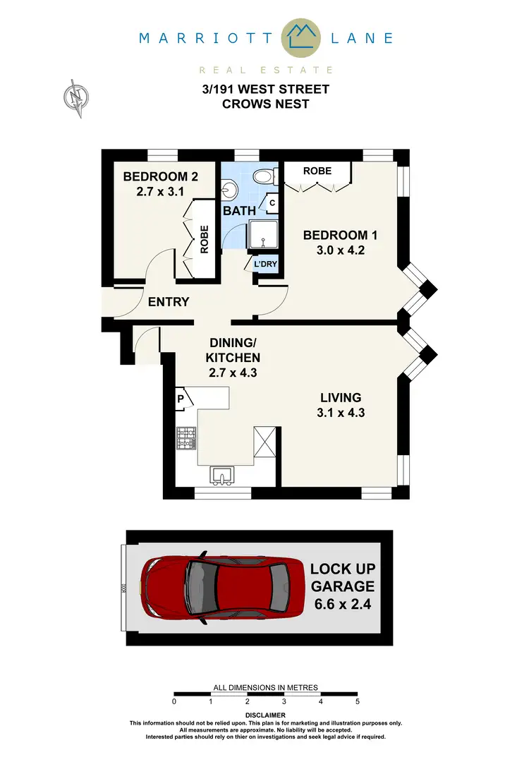 Floorplan of Homely apartment listing, 3/191 West Street, Crows Nest NSW 2065