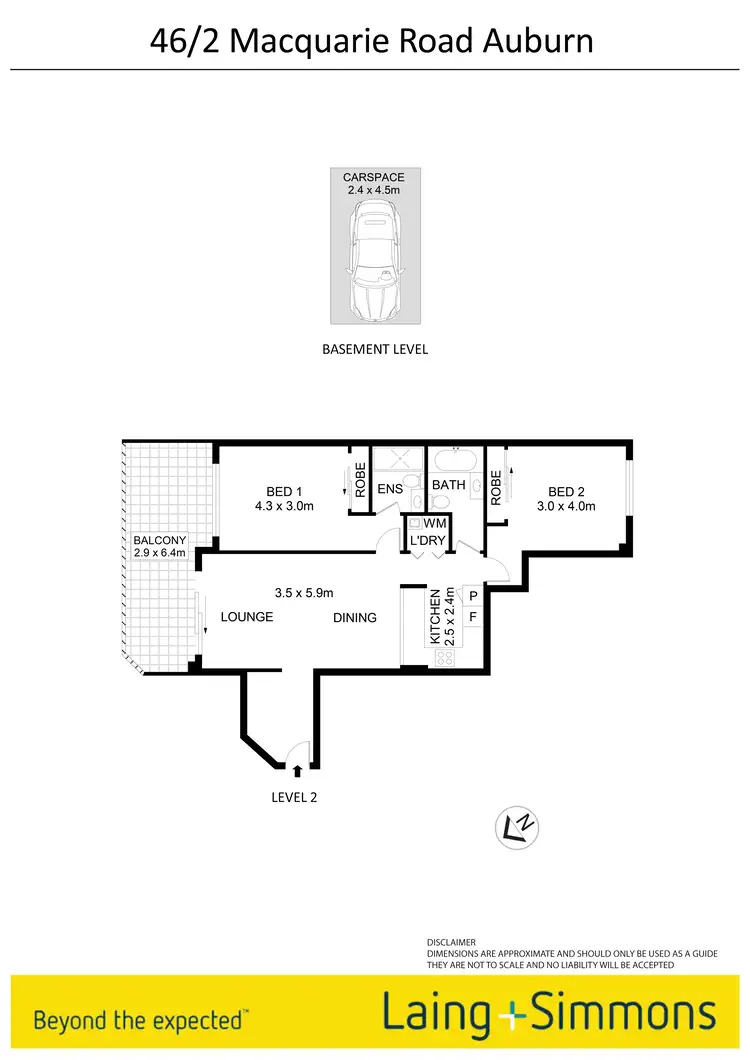 Floorplan of Homely unit listing, 46/2 Macquarie Road, Auburn NSW 2144