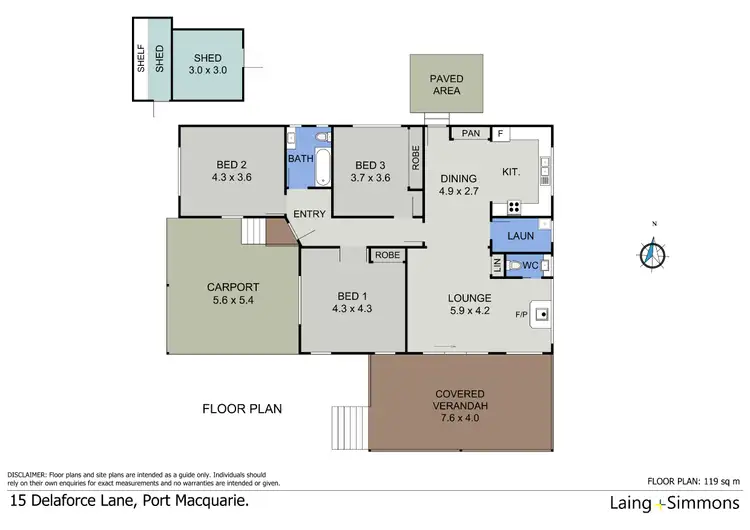 Floorplan of Homely house listing, 15 Delaforce Lane, Port Macquarie NSW 2444