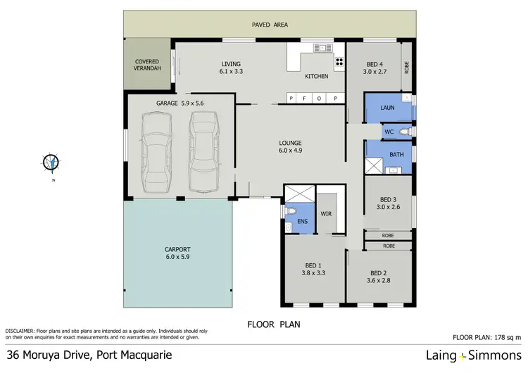 Floorplan of Homely house listing, 36 Moruya Drive, Port Macquarie NSW 2444
