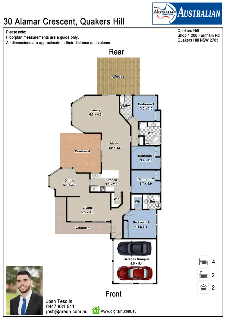 Floorplan of Homely house listing, 30 Alamar Crescent, Quakers Hill NSW 2763