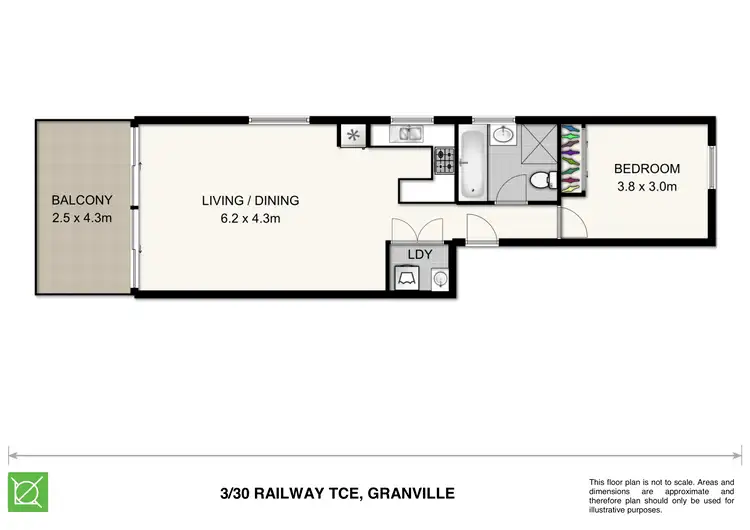 Floorplan of Homely unit listing, 3/30-44 Railway Tce, Granville NSW 2142