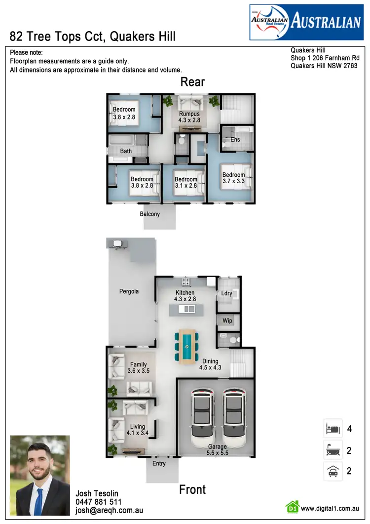 Floorplan of Homely house listing, 82 Tree Top Circuit, Quakers Hill NSW 2763